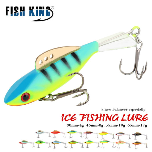 FISH KING 1PC Ice Fishing Lures 4g/8g10g/17g Winter Bait Hard Lure Balancer for Fishing Baits Jigging
