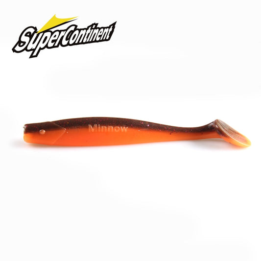 2020 hot Soft Lures minnow  Baits Fishing Lure Leurre Shad Double Color Silicone Bait T Tail Wobblers