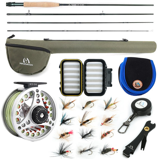 Maximumcatch 3-8WT Fly Fishing Rod And Reel Combo Set 8&#39;6&#39;&#39;/9&#39; Medium-fast Fly Rod Pre-spooled Fly Reel &amp; Line &amp;Triangle Tube - The Northern Experience