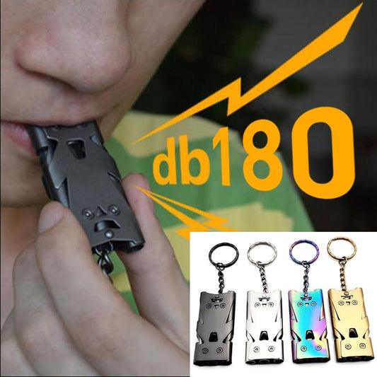 1 Pcs Double Pipe Whistle Pendant Keychain High Decibel Outdoor Survival Emergency Whistle - The Northern Experience