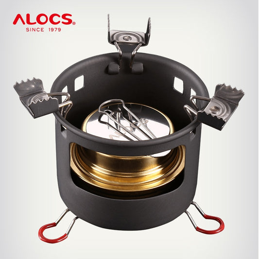 ALOCS CS-B02 CS-B13 Compact Mini Spirit Burner Alcohol Stove with Stand for Outdoor Backpacking Hiking Camping Furnace - The Northern Experience