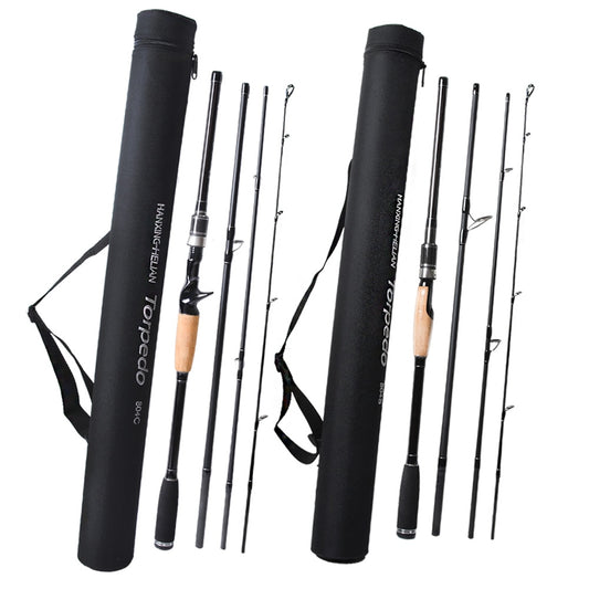 Travel Fishing Rod Carbon Spinning Casting Lure Rod 2.1 2.4 2.7m 3m M Power 4 Sections Rods vara de pesca Carp Fishing pole - The Northern Experience