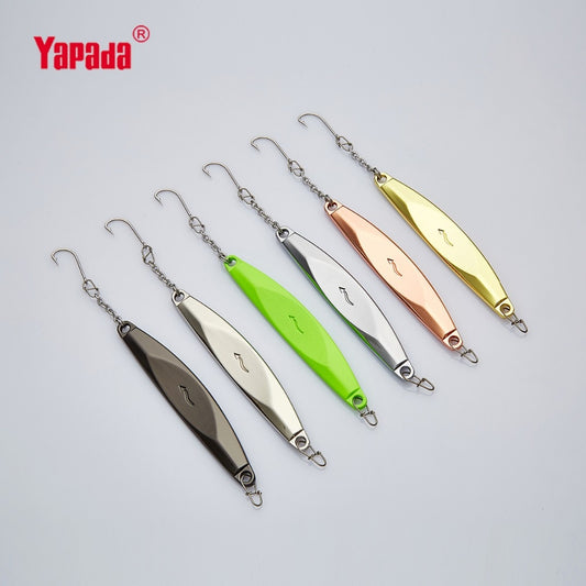 YAPADA Ice Fishing 505 lightning 10g/15g/20g/25g Single Hook 59mm/64mm/75mm/85mm Multicolor Metal Jigging Spoon Fishing Lures