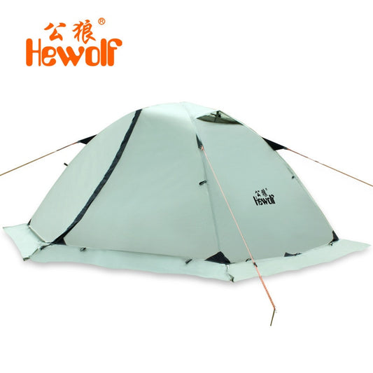 Hewolf 2 Person Waterproof Camping Tent For Outdoor Recreation Double Layer 4 Seasons Hiking Fishing Beach Tourist Tents - The Northern Experience