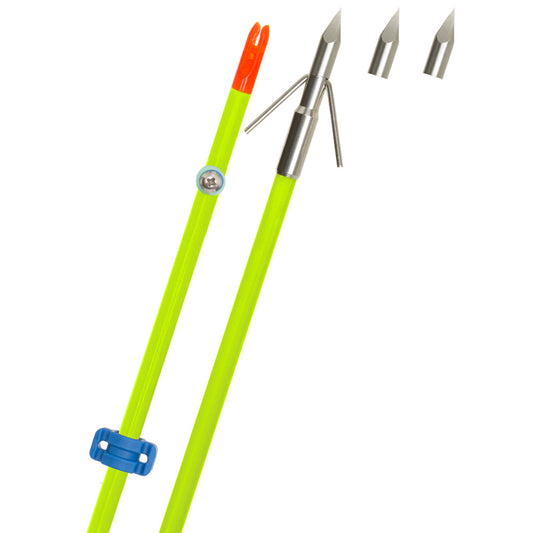 Fin Finder Raider Pro Bowfishing Arrow Flo Green W/ Riptide Point