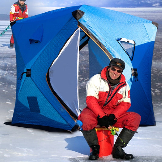 3-4 Person Winter Ice Fishing Tent Outdoor Camping Tent Cotton Beach Outdoor Portable Car Winter Fishing House Relief Tent