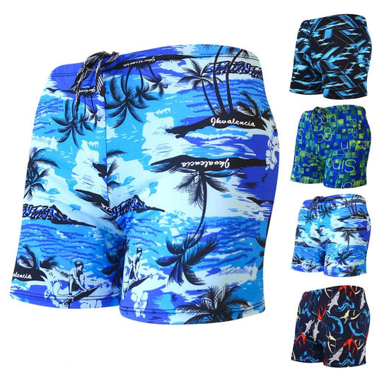 Men's Swimwear Men Trunks Swim Shorts Colorful Print Quick Dry Slim Fit Swimming Trunks for Beach Surf Beachwear шорты 수영복
