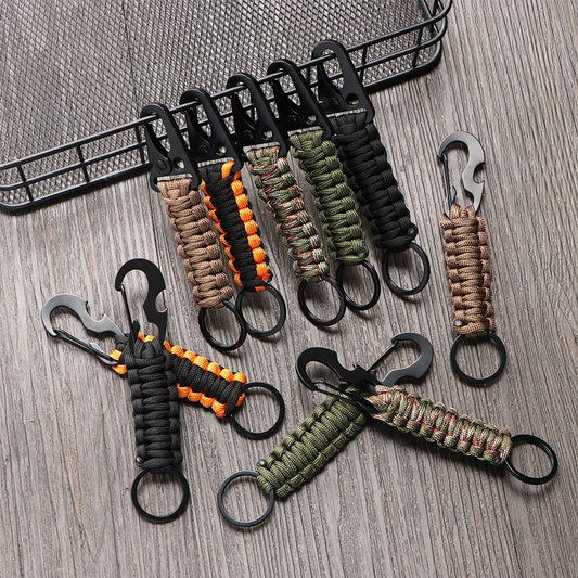 Outdoor Keychain Ring Camping Carabiner Military Paracord Cord Rope Camping Survival Kit Emergency Knot Bottle Opener Tools - The Northern Experience