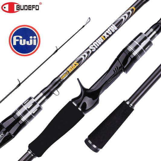 BUDEFO MAXIMUS Lure Fishing Rod 1.8m 2.1m 2.4m 2.7m 3.0m30T Carbon Spinning Baitcasting FUJI Guide Travel Lure Rod 3-50g ML/M/MH - The Northern Experience