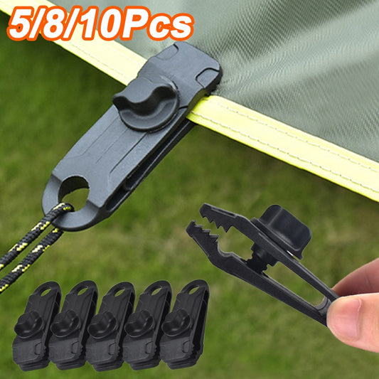 10/8/5 PCS Tarpaulin Clip Awning Tent Clamp Canopy Lashing Buckle Jaw Grip Outdoor Camping Hook Anchor Windproof Rope Barb - The Northern Experience
