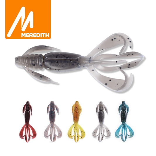 MEREDITH Crazy Flapper 70mm 90mm Fishing Soft Lure Fishing Lures Soft Silicone Baits Shrimp Bass Peche Gear Fishing Tackle
