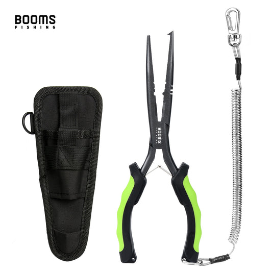 Booms Fishing F03 Fisherman's Fishing Pliers 23cm Long Nose Hook Remover Tools Stainless Steel Line Cutter Scissors - The Northern Experience